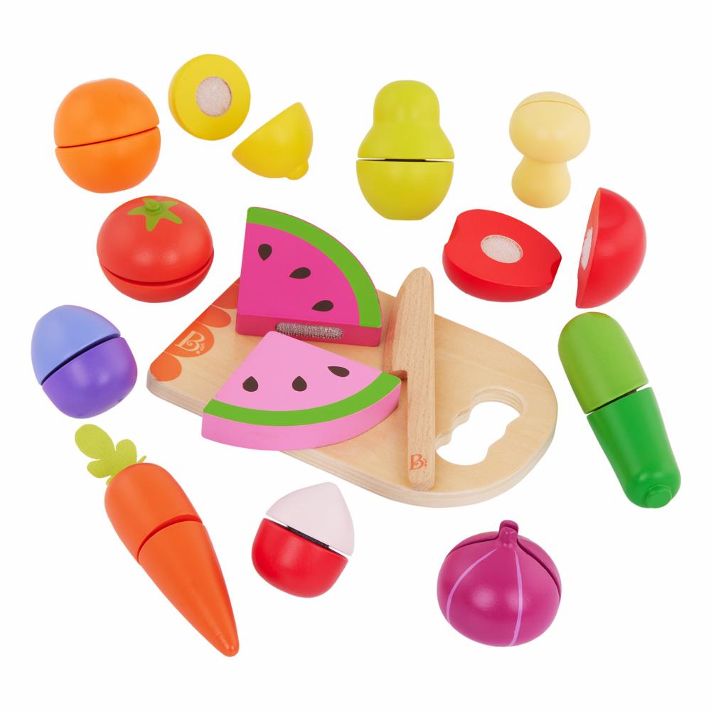 Chop ‘N’ Play – Fruits & Veggies  |  Wooden Toys Pretend Play Pretend Play