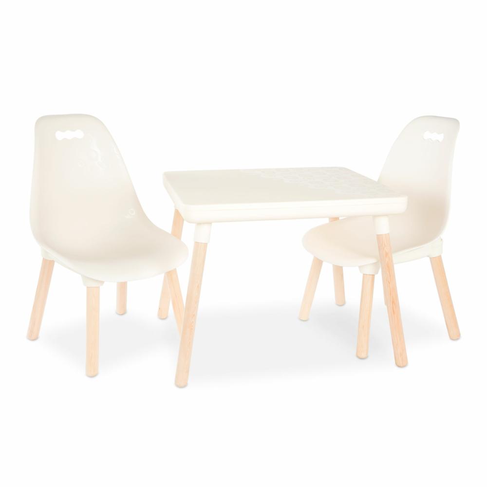 Kid Century Modern: Table & Chair Set – Ivory  |  Wooden Toys Kids Furniture Kids Furniture